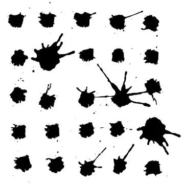 Vector hand-painted ink illustration with brush strokes Stock Illustration