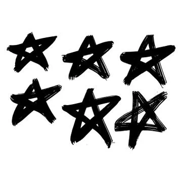 Vector hand-painted ink illustration with brush strokes Illustrazione stock