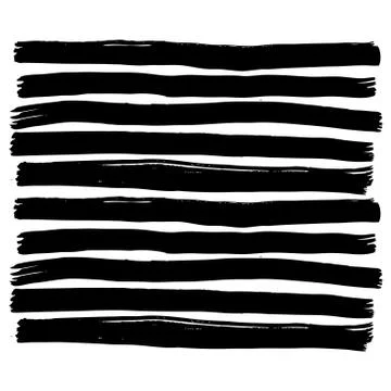 Vector hand-painted ink illustration with brush strokes Stock Illustration