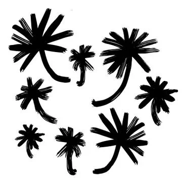 Vector hand-painted ink illustration with brush strokes Stock Illustration