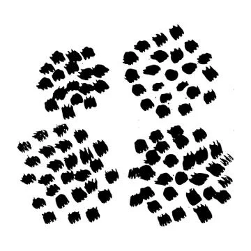 Vector hand-painted ink illustration with brush strokes Stock Illustration