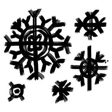 Vector hand-painted ink illustration with brush strokes Stock Illustration