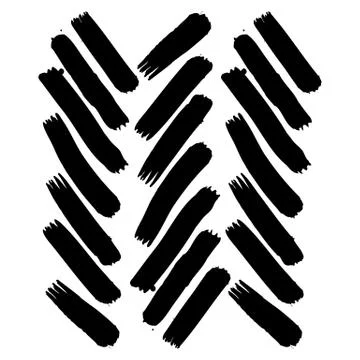 Vector hand-painted ink illustration with brush strokes Stock Illustration