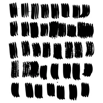 Vector hand-painted ink illustration with brush strokes Stock Illustration