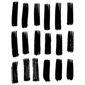 Vector hand-painted ink illustration with brush strokes Illustrazione stock
