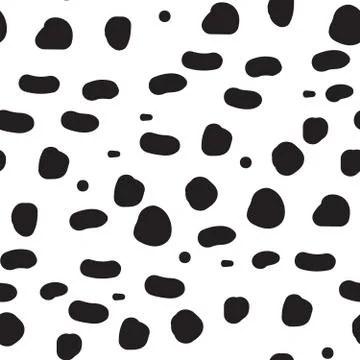 Vector hand-painted seamless pattern with cheetah, leopard dots, Stock Illustration