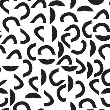 Vector hand-painted seamless pattern with abstract doodles lines Stock Illustration