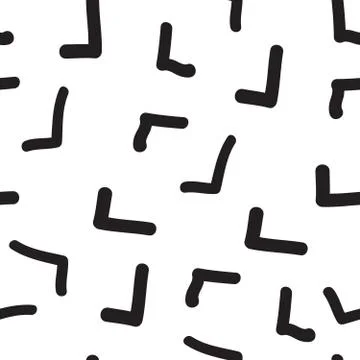 Vector hand-painted seamless pattern with abstract doodles lines Stock Illustration