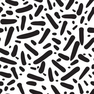 Vector hand-painted seamless pattern with abstract doodle lines Illustrazione stock