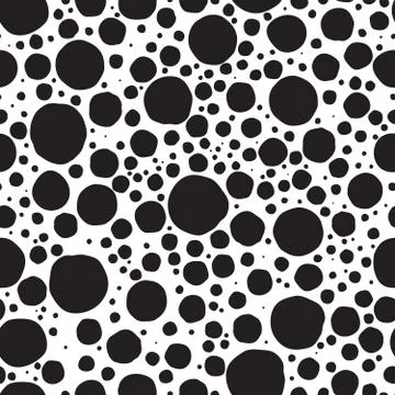 Vector hand-painted seamless pattern with cheetah, leopard dots, Stock Illustration
