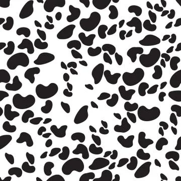 Vector hand-painted seamless pattern with cheetah, leopard dots, Stock Illustration