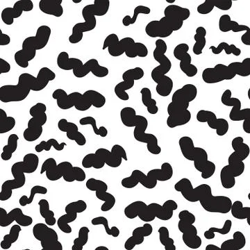 Vector hand-painted seamless pattern with abstract doodle lines Stock Illustration