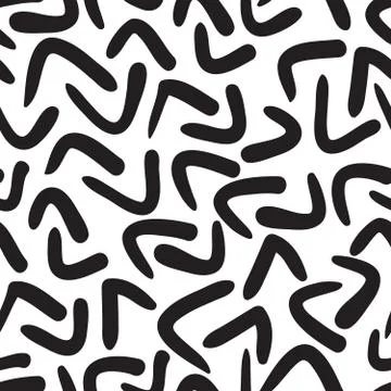 Vector hand-painted seamless pattern with abstract doodles lines Illustrazione stock