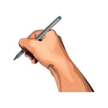 Vector hand with pen. Stock Illustration