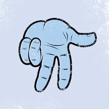 Vector hand print design. Graffiti style hand. Human legs symbol. Stock Illustration