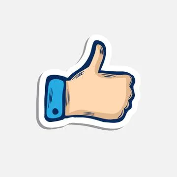 Vector hand with a raised finger Stock Illustration
