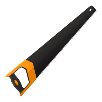 Vector hand saw in flat design Stock Illustration