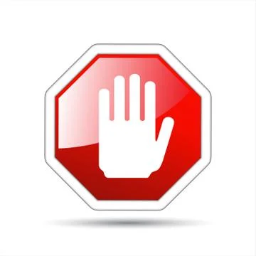 Vector hand sign no entry Illustrazione stock