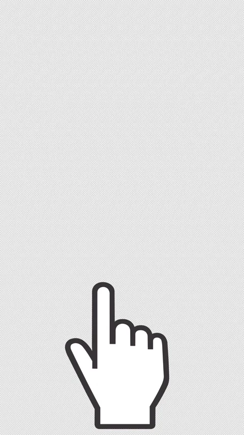 Vector Hand Tap Gesture Animation with Alpha Channel Stock Footage 342774804