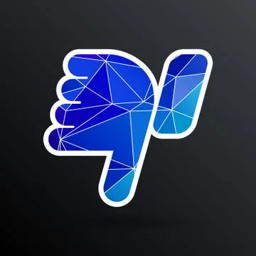 Vector hand with thumb down icon symbol Stock Illustration