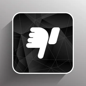 Vector hand with thumb down icon symbol Stock Illustration