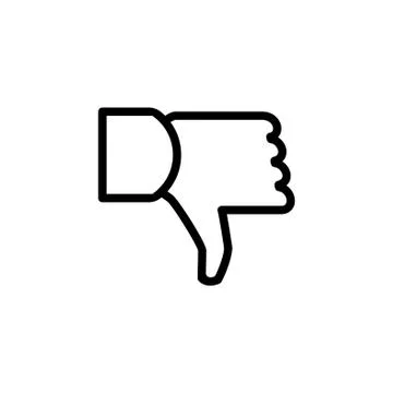 Vector hand with thumb down icon. vector illustration Stock Illustration