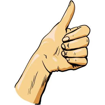 Vector hand thumb up icon like finger good ok sign Stock Illustration