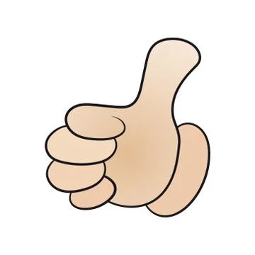 Vector of a hand with the thumb up Stock Illustration