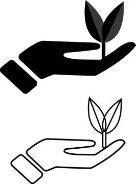 Vector hand tree icon on white background. eps 10 airplane icon. Stockillustratie