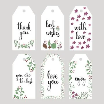 Vector hand written calligraphy style messages Stock Illustration
