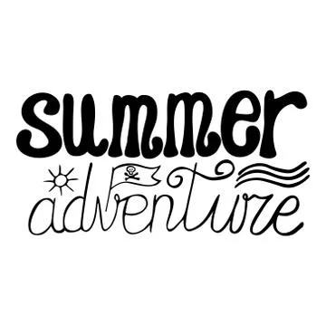 Vector hand written summer lettering Stock-Illustration