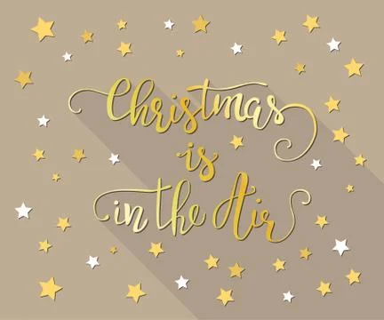 Vector handdrawn Christmas lettering Stock Illustration