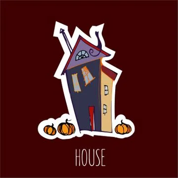 Vector handdrawn halloween illustration Stock Illustration