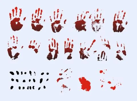Vector handprints and fingers. Illustrazione stock