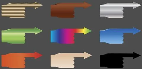 Vector hands - arrows. EPS10. Stock Illustration