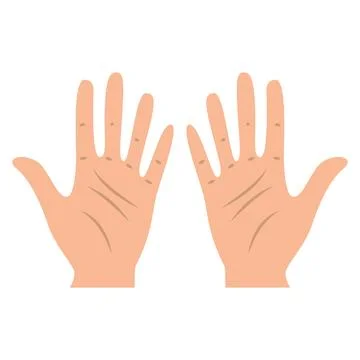 Vector hands in cartoon style Illustrazione stock