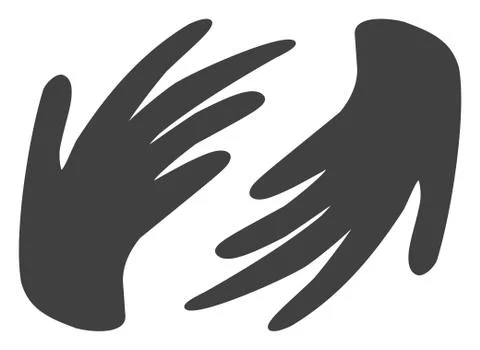 Vector Hands Flat Icon Symbol Stock Illustration