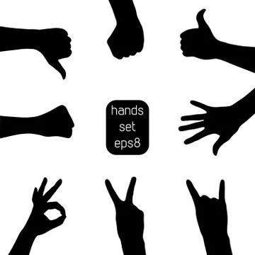Vector hands set Stock Illustration