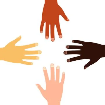 Vector up hands, teamwork design over. Stock Illustration