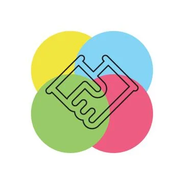 Vector handshake symbol, contract icon Stock Illustration