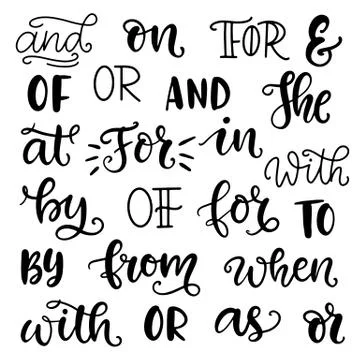 Vector handwritten catchwords vector set Stock Illustration