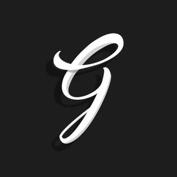Vector Handwritten Logo Letter G Stock Illustration
