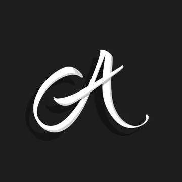 Vector Handwritten Logo Letter A Stock Illustration
