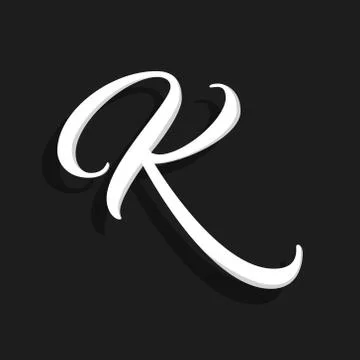 Vector Handwritten Logo Letter K Stock Illustration