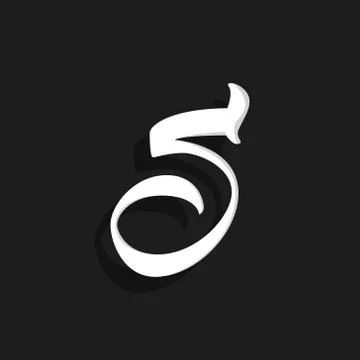Vector Handwritten Logo Letter S イラスト素材