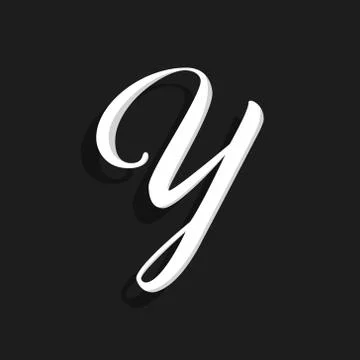 Vector Handwritten Logo Letter Y Stock Illustration