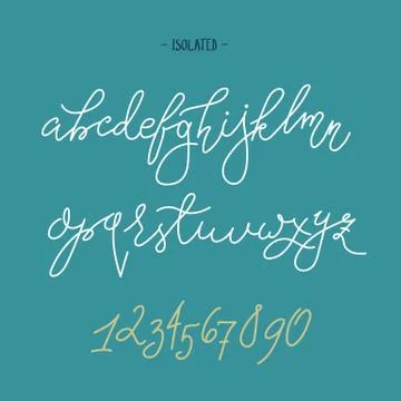 Vector handwritten pointed pen font Stock Illustration
