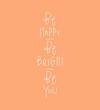 Vector handwritten quote Be you Stock Illustration