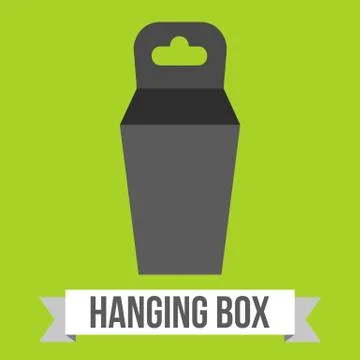 Vector Hanging box Illustrazione stock