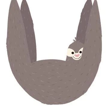 Vector hanging sloth イラスト素材